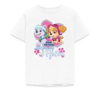 Spreadshirt Paw Patrol Skye & Everest Helfer Auf 4 Pfoten Kinder T-Shirt, 110/116 (5-6 Jahre), Weiß