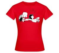 Spreadshirt Peanuts Schroeder Und Lucy Frauen T-Shirt, XL, Rot