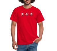 Spreadshirt Peanuts Snoopy Auf Fahrrad Männer T-Shirt, XL, Rot