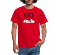 Spreadshirt Peanuts Snoopy Nope Not Today Bürohumor Männer T-Shirt, XL, Rot