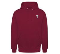 Spreadshirt Peanuts Snoopy Stick Niedlich Unisex Hoodie, XL, Bordeaux