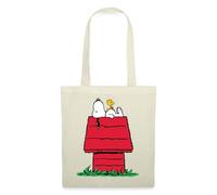 Spreadshirt Peanuts Snoopy Und Die Hundehütte Stoffbeutel, One size, Natur