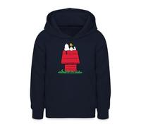 Spreadshirt Peanuts Snoopy Und Die Hundehütte Teenager Hoodie, XL (12/13 Jahre), Navy