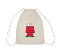 Spreadshirt Peanuts Snoopy Und Die Hundehütte Turnbeutel, One Size, Natur