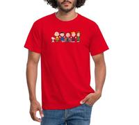 Spreadshirt Peanuts Snoopy Und Seine Freunde Männer T-Shirt, XL, Rot