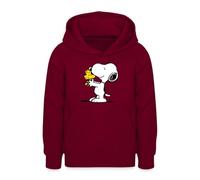 Spreadshirt Peanuts Snoopy Und Woodstock Teenager Hoodie, XL (12/13 Jahre), Bordeaux