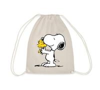 Spreadshirt Peanuts Snoopy Und Woodstock Turnbeutel, One size, Natur