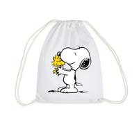 Spreadshirt Peanuts Snoopy Und Woodstock Turnbeutel, One size, Weiß