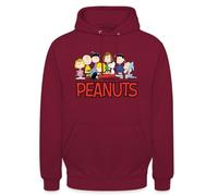 Spreadshirt Peanuts Snoppy Und Friends Unisex Hoodie, XL, Bordeaux