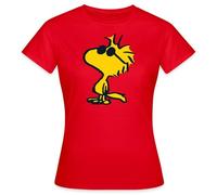 Spreadshirt Peanuts Woodstock Sonnenbrille Cool Frauen T-Shirt, XL, Rot
