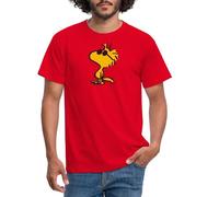 Spreadshirt Peanuts Woodstock Sonnenbrille Cool Männer T-Shirt, XL, Rot