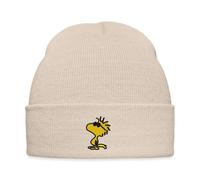 Spreadshirt Peanuts Woodstock Sonnenbrille Stick Bestickte Wintermütze, One Size, Beige