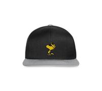Spreadshirt Peanuts Woodstock Sonnenbrille Stick Snapback Cap, One Size, Schwarz/Grau