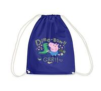 Spreadshirt Peppa Wutz Dine-Saw Dino Dinosaurier Turnbeutel, One size, Königsblau