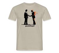 Spreadshirt Pink Floyd Album Cover Und Logo Männer T-Shirt, L, Sandbeige