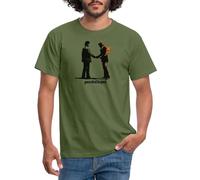 Spreadshirt Pink Floyd Album Cover Und Logo Männer T-Shirt, M, Militärgrün