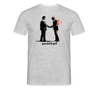 Spreadshirt Pink Floyd Album Cover Und Logo Männer T-Shirt, XL, Grau meliert