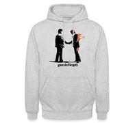 Spreadshirt Pink Floyd Album Cover Und Logo Unisex Hoodie, 4XL, Hellgrau meliert