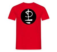 Spreadshirt Pink Floyd Logo Schwarz Weiß Männer T-Shirt, S, Rot