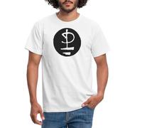 Spreadshirt Pink Floyd Logo Schwarz Weiß Männer T-Shirt, XL, Weiß