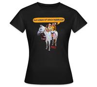 Spreadshirt Pippi Langstrumpf Pippi Mit Tommy Und Annika Frauen T-Shirt, L, Schwarz