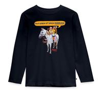 Spreadshirt Pippi Langstrumpf Pippi Mit Tommy Und Annika Kinder Premium Langarmshirt, 98/104 (2 Jahre), Navy