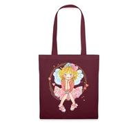 Spreadshirt Prinzessin Lillifee und ihr Wunsch Stoffbeutel, One size, Burgunderrot