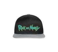 Spreadshirt Rick and Morty Serienlogo Typografie Snapback Cap, One Size, Schwarz/Grau