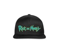 Spreadshirt Rick and Morty Serienlogo Typografie Snapback Cap, One Size, Schwarz/Schwarz