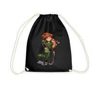 Spreadshirt Robin Hood Mit Pfeil Und Bogen Turnbeutel, One size, Schwarz