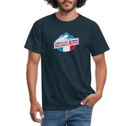 Spreadshirt Route des Grandes Alpes Logo Männer T-Shirt, L, Navy