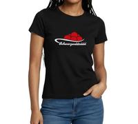 Spreadshirt Schwarzwald Bollenhut Für Schwarzwaldmädel Frauen T-Shirt, M, Schwarz