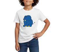 Spreadshirt Sendung Mit Der Maus Kleiner Elefant Stehend Kinder T-Shirt, 98/104 (3-4 Jahre), Weiß