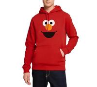 Spreadshirt Sesamstraße Elmo Gesicht Kostüm Karneval Herren Premium Hoodie, M, Rot