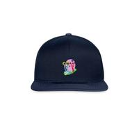 Spreadshirt Spongebob Schwammkopf Gary Stick-Motiv Snapback Cap, One Size, Navy/Navy