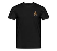 Spreadshirt Star Trek Delta Abzeichen Uniform Goldmuster Männer T-Shirt, 3XL, Schwarz