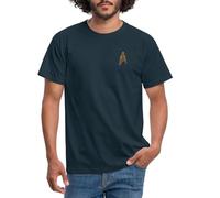 Spreadshirt Star Trek Delta Abzeichen Uniform Goldmuster Männer T-Shirt, XL, Navy