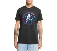 Spreadshirt Star Trek Discovery Abzeichen Sternenflotte Männer Premium T-Shirt, L, Anthrazit meliert