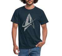 Spreadshirt Star Trek Discovery Delta Abzeichen Used Look Männer T-Shirt, 3XL, Navy