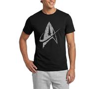 Spreadshirt Star Trek Discovery Delta Abzeichen Used Look Männer T-Shirt, 4XL, Schwarz