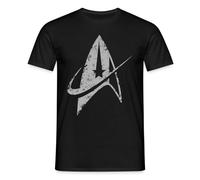 Spreadshirt Star Trek Discovery Delta Abzeichen Used Look Männer T-Shirt, L, Schwarz