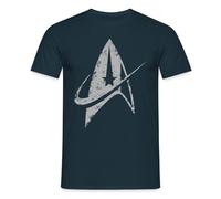Spreadshirt Star Trek Discovery Delta Abzeichen Used Look Männer T-Shirt, XXL, Navy