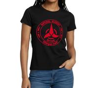 Spreadshirt Star Trek Discovery Klingone Qo'noS Academy Frauen T-Shirt, L, Schwarz