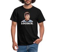 Spreadshirt Star Trek Spock Logisch Männer T-Shirt, XL, Schwarz
