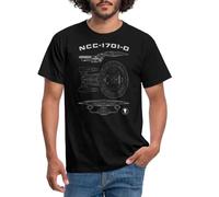 Spreadshirt Star Trek The Next Generation NCC-1701-D Bauplan Männer T-Shirt, 3XL, Schwarz