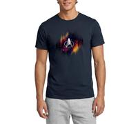 Spreadshirt Star Trek The Next Generation Silber Logo Männer T-Shirt, 3XL, Navy