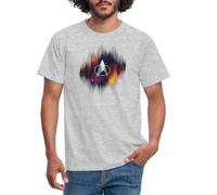 Spreadshirt Star Trek The Next Generation Silber Logo Männer T-Shirt, L, Grau meliert