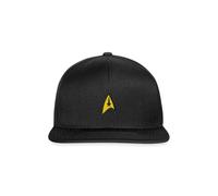 Spreadshirt Star Trek The Original Series Besatzung Logo Stick Snapback Cap, One Size, Schwarz/Schwarz