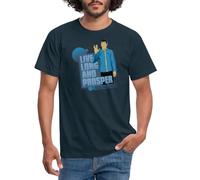 Spreadshirt Star Trek The Original Series Live and Prosper Männer T-Shirt, 3XL, Navy