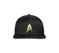 Spreadshirt Star Trek The Original Series Logo Snapback Cap, One Size, Schwarz/Schwarz